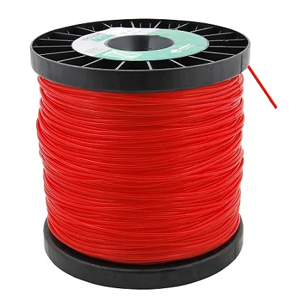 Fio Nylon Para Roçadeira 2.0mm Vermelho Alta Resistência