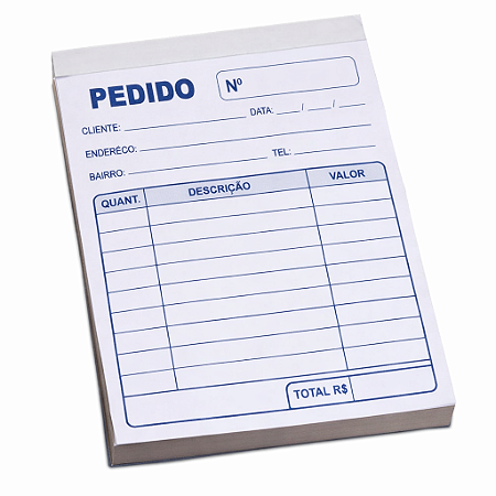 Bloco De Pedido Comercial 50 Folhas 104x143 mm