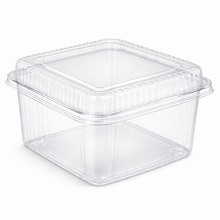 Embalagem Plástica Quadrada Alta Para Doces E Sobremesas