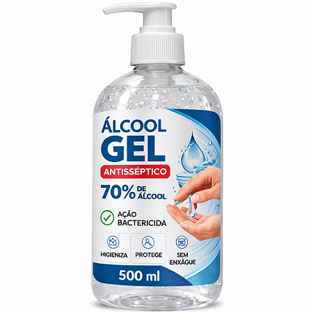 Álcool Gel Antisséptico 70% 500 ml Bactericida