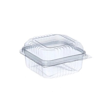 Embalagem Mini Doce Quadrada Transparente com Tampa Articulada