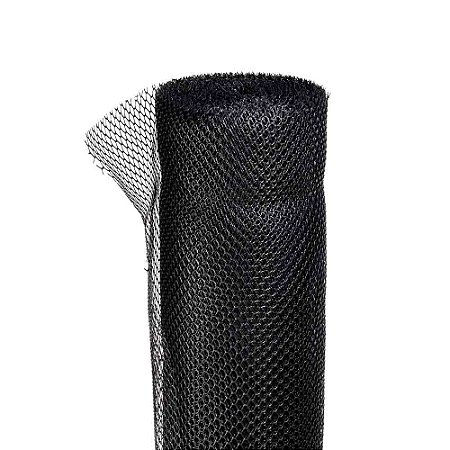Tela Plástica Para Viveiro Malha Nº5 Preta 1 Metro Goldoni
