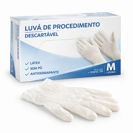 Luva De Procedimento Descartável Tamanho M