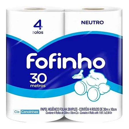 Papel Higiênico Fofinho Folha Simples