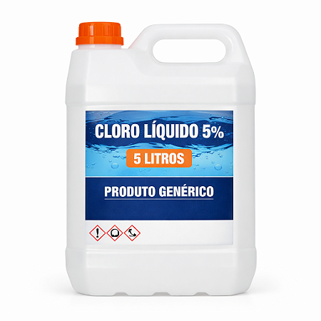 Cloro Liquido 5% 5LTS Tampa Laranja