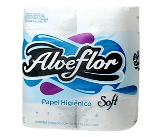 Papel Higiênico Alveflor Soft Neutro 4 Rolos