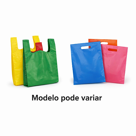 Sacola Plástica Colorida 25x35 cm
