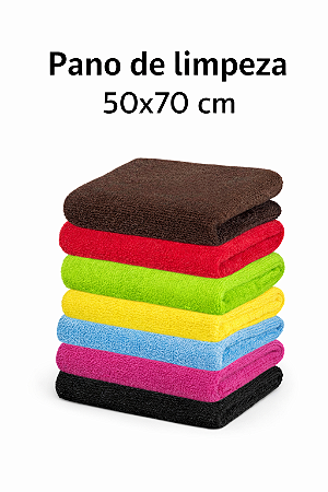 Pano De Chão Colorido Grande 50x70 cm