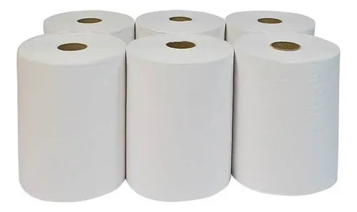 Papel Toalha Bobina 20cm x 200m Branco Ouropel