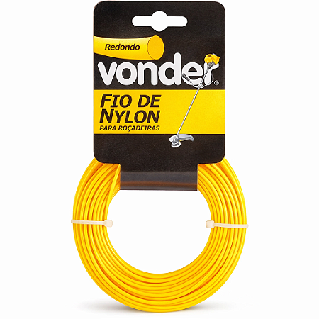 Fio Para Cortar Grama 3,00MM Redondo Amarelo Vonder