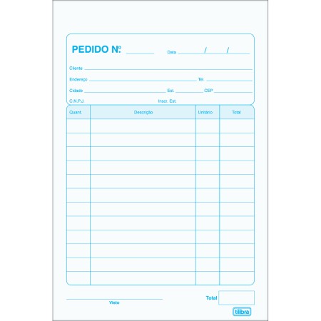 Bloco De Pedido 1/18 C/50 Folhas