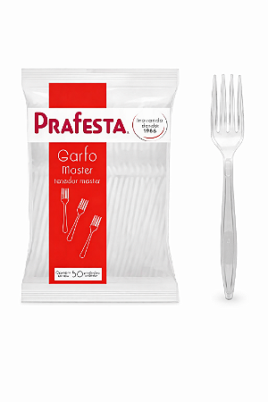 Garfo Master Branco PraFesta C/50 Unidades