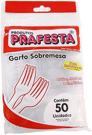 Garfo de Sobremesa Branco PraFesta 9944