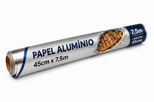 Papel Alumínio 45cm x 7,5m