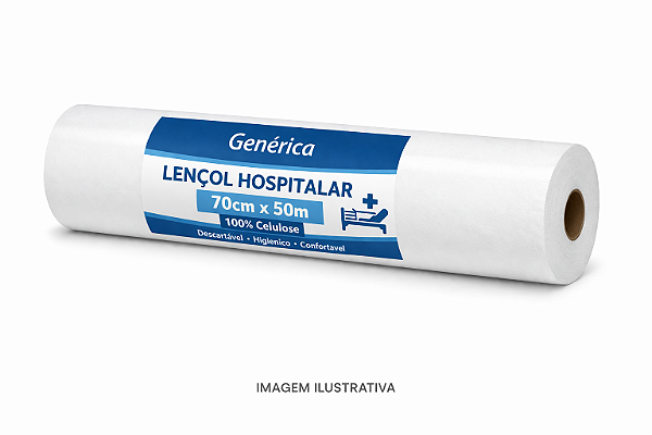 Lençol Hospitalar 70cm x 50m 100% celulose
