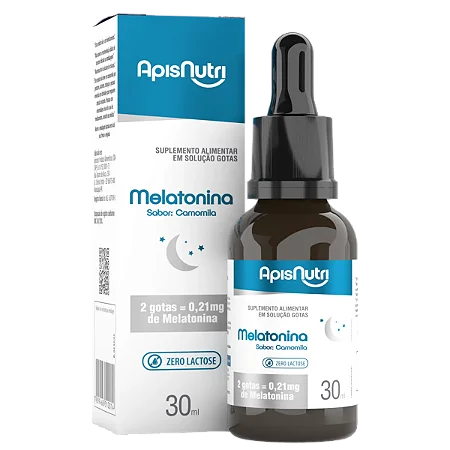 MELATONINA GOTAS 30ML SABOR CAMOMILA APISNUTRI