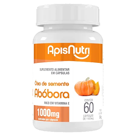 OLEO DE SEMENTE DE ABOBORA 1000MG 60 CAPS APISNUTRI