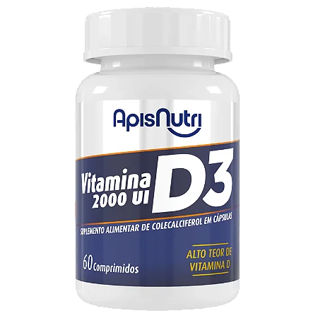 SUPL. DE VITAMINA D3 2000 UI 300MG 60 CPS APISNUTRI