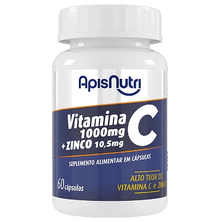 VITAMINA C+ZINCO 60 CAPS 1100MG APISNUTRI