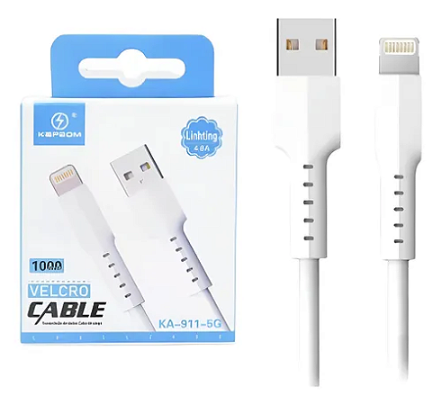 Cabo Carregador Turbo Lightning Branco - KA-911-5G