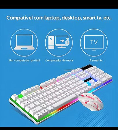 Teclado e Mouse Gamer KODI - RGB Multicolorido