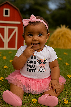 Body Amo Meu Tetê - Personalizado (P ao GG)