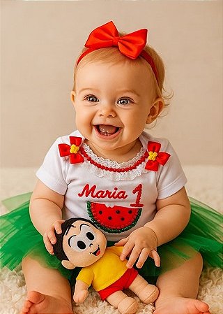 Body Bebê Frutinha Melancia – Personalizado (P ao GG)