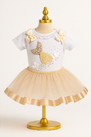 Body Bebê Sereia Cauda de Sereia – Personalizado (P ao GG)