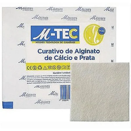 CURATIVO ALGINATO DE CÁLCIO E PRATA 10cmX10cm M-TEC - MISSNER