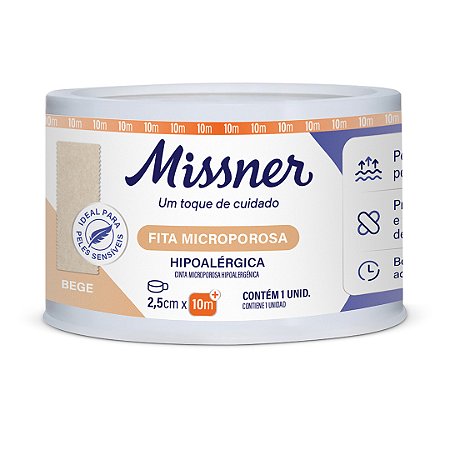 FITA MICROPOROSA 2,5cm X 10m BEGE - MISSNER