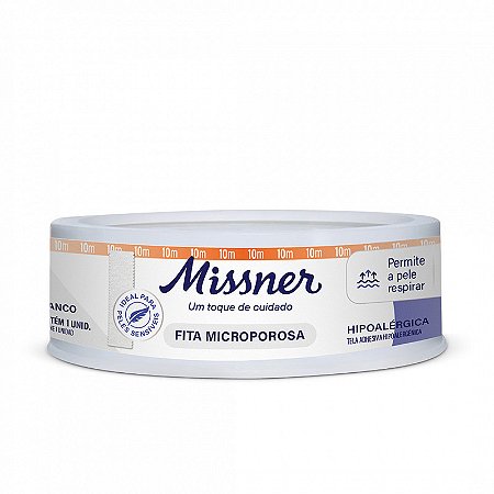 FITA MICROPOROSA 1,2CMX10M BRANCO - MISSNER
