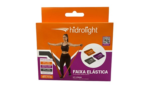 FAIXA ELÁSTICA TPE KIT 3 PEÇAS - HIDROLIGHT