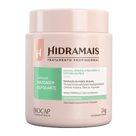 CREME DESODORANTE ESFOLIANTE ALTA ABRASÃO PARA MASSAGEM 1KG - HIDRAMAIS