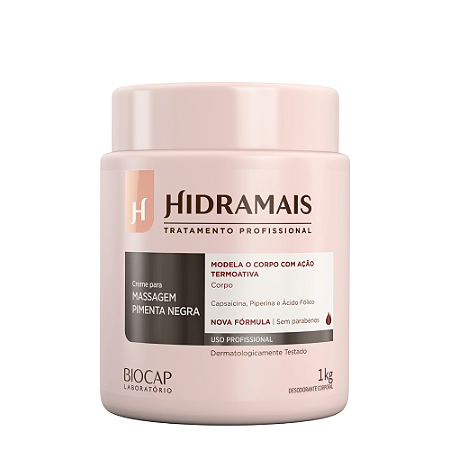 CREME DESODORANTE PIMENTA NEGRA PARA MASSAGEM 1KG - HIDRAMAIS