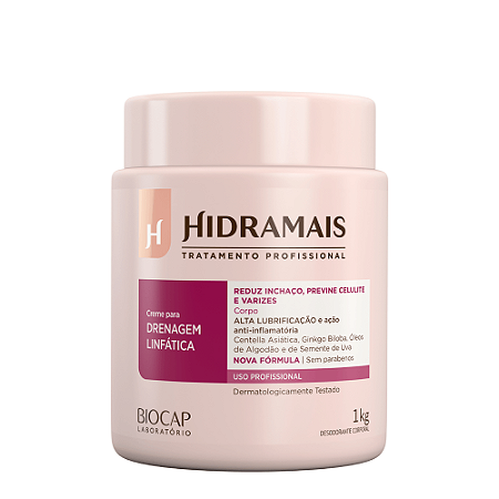CREME DESODORANTE DRENAGEM LINFÁTICA PARA MASSAGEM 1KG - HIDRAMAIS