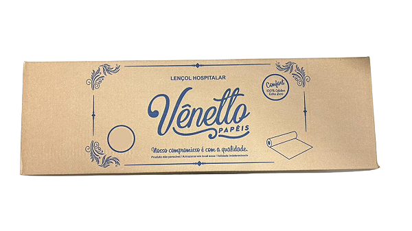 LENÇOL HOSPITALAR CAIXA COM 6 ROLOS - VÊNETTO