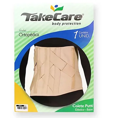 COLETE PUTTI ELÁSTICO BAIXO ORTOPÉDICO UNISSEX BEGE - TAKECARE