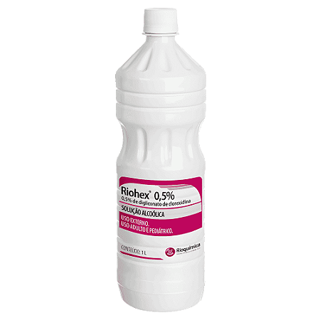 CLOREXIDINA 0,5% SOLUÇÃO ALCOÓLICA 1000ML - RIOQUÍMICA