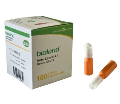 AUTO LANCETA 28G - CAIXA COM 100 UNIDADES - BIOLAND