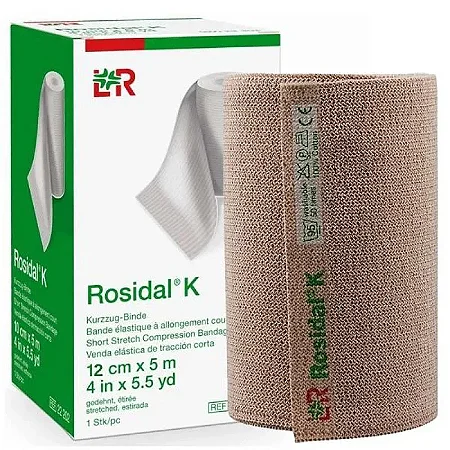 BANDAGEM ELÁSTICA DE ALTA COMPRESSÃO 5M BEGE ROSIDAL K - VENOSAN