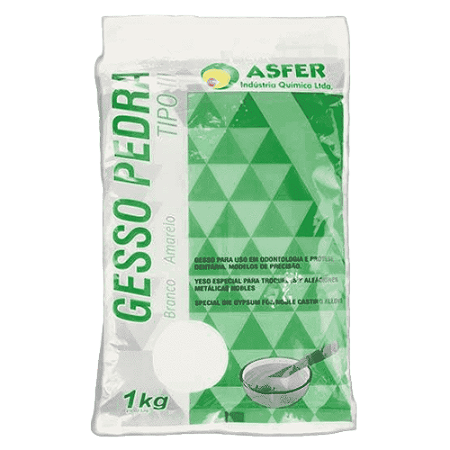GESSO PEDRA TIPO III BRANCO 1KG - ASFER