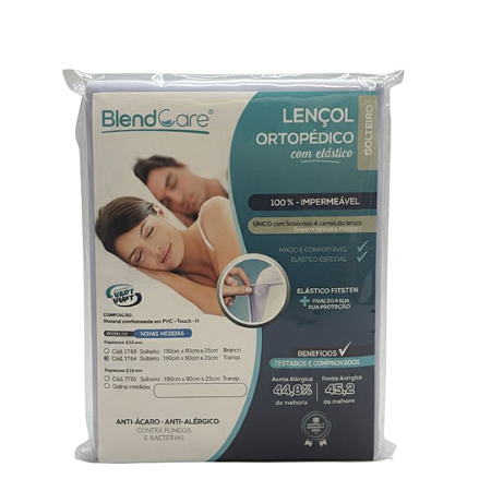 LENÇOL 100% IMPERMEÁVEL COM ELÁSTICO ORTOPEDICO - BLENDCARE