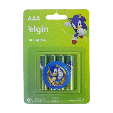 PILHA ALCALINA PALITO AAA 1.5V - C/4UN - ELGIN