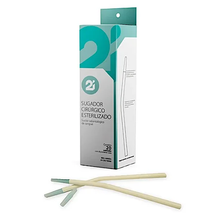 SUGADOR CIRÚRGICO ESTERILIZADO COM 20 UNIDADES 2i