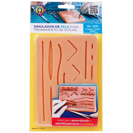 SIMULADOR DE PELE PARA TREINAMENTO DE SUTURA SG05 - ORTHO PAUHER