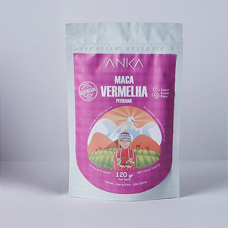 Maca Vermelha Peruana em pó - 120g | Gelatinizada