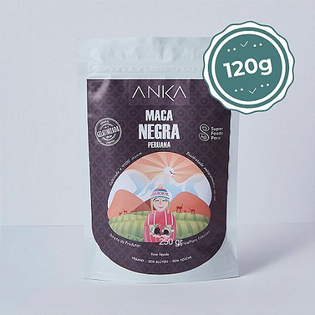 Maca Negra Peruana em pó - 120g | Gelatinizada