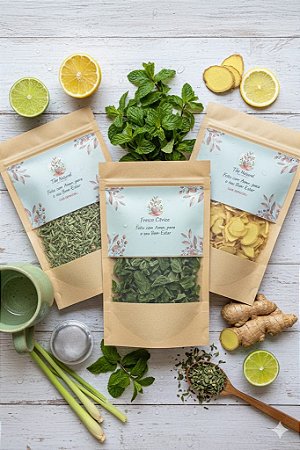Meu Chá Especial -  Kit Frescor Citríco (Capim limão, Hortelã, Gengibre)