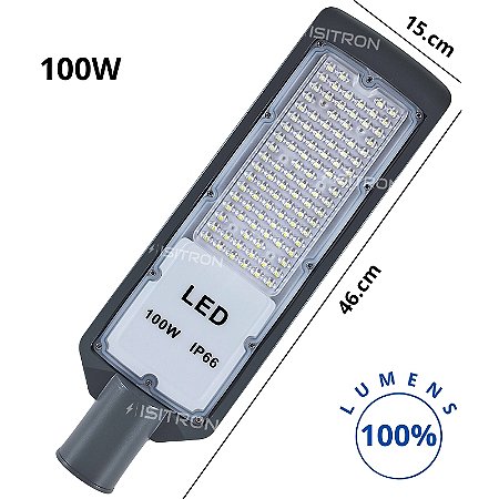 Luminária 100W Fator 100% Led SMD IP66 Base Redonda uso geral
