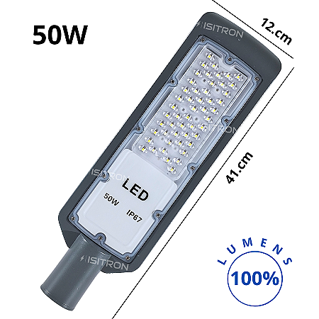 Luminária 50W Fator 100% Led SMD IP67 Base Redonda uso geral